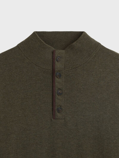 JERSEY BUTTON COLLAR