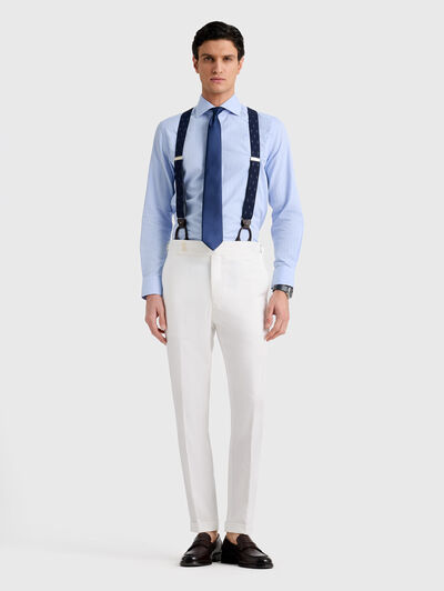 PANTALON MONACO FIL A FIL BLANCO