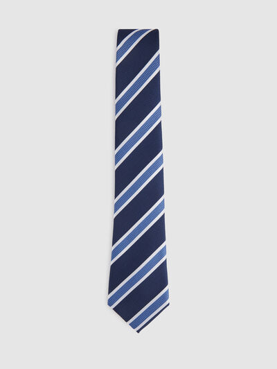CORBATA JACQUARD MF AZUL MARINO
