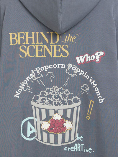 SUDADERA POPCORN AZUL MARINO