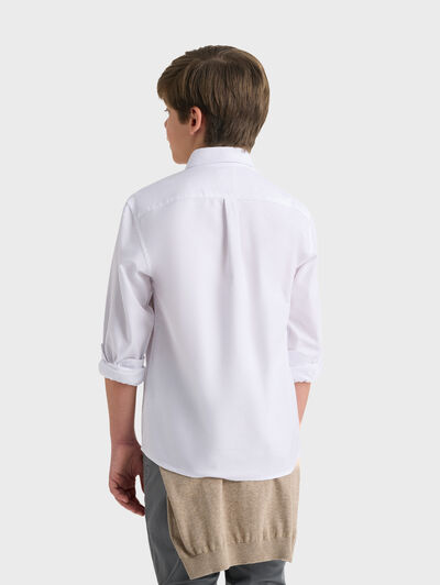 CAMISA OXFORD BASIC KIDS BLANCO