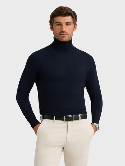 JERSEY CUELLO VUELTO AZUL MARINO