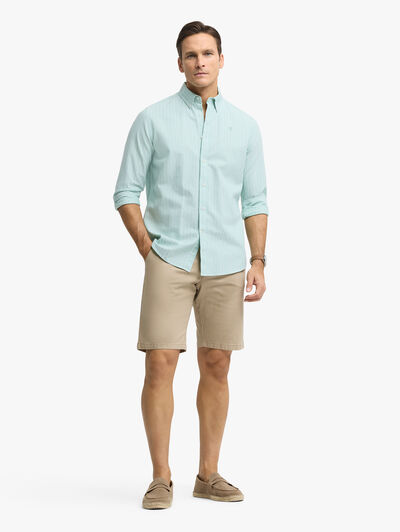 CAMISA OXFORD STRIPES VERDE