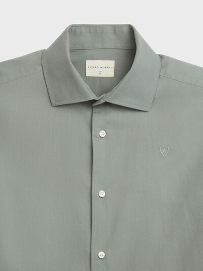 CAMISA TWILL PEACH VERDE