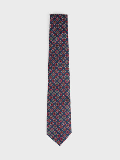 CORBATA PRINTED AZUL MARINO
