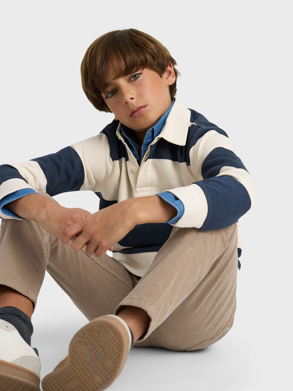 SUDADERA POLO RAYAS KIDS