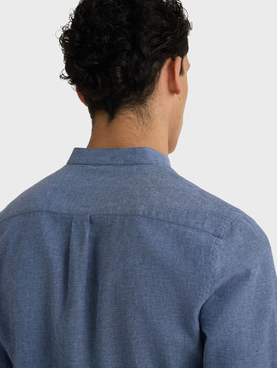 CAMISA LINO MAO AZUL