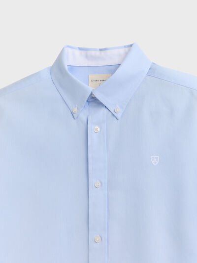 CAMISA NIDO C.BOTON CELESTE