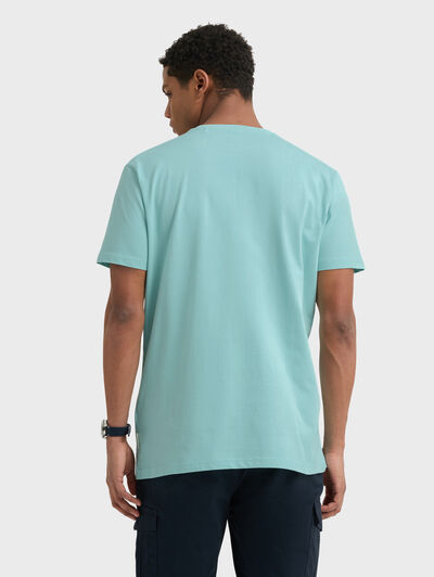 CAMISETA PATCH TURQUESA