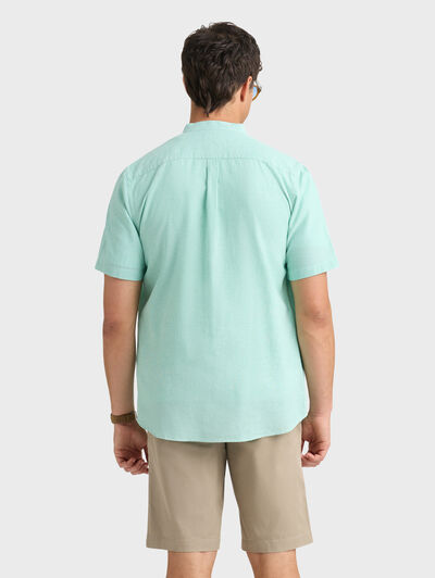 CAMISA LINO M.CORTA MAO VERDE
