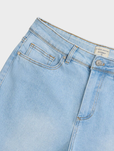 BERMUDA DENIM VUELTA CELESTE