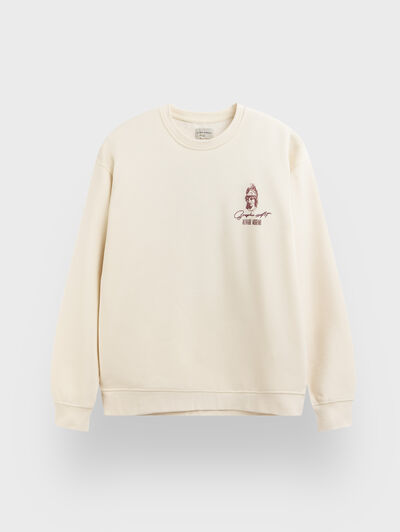 SUDADERA GRAPHIC BEIGE