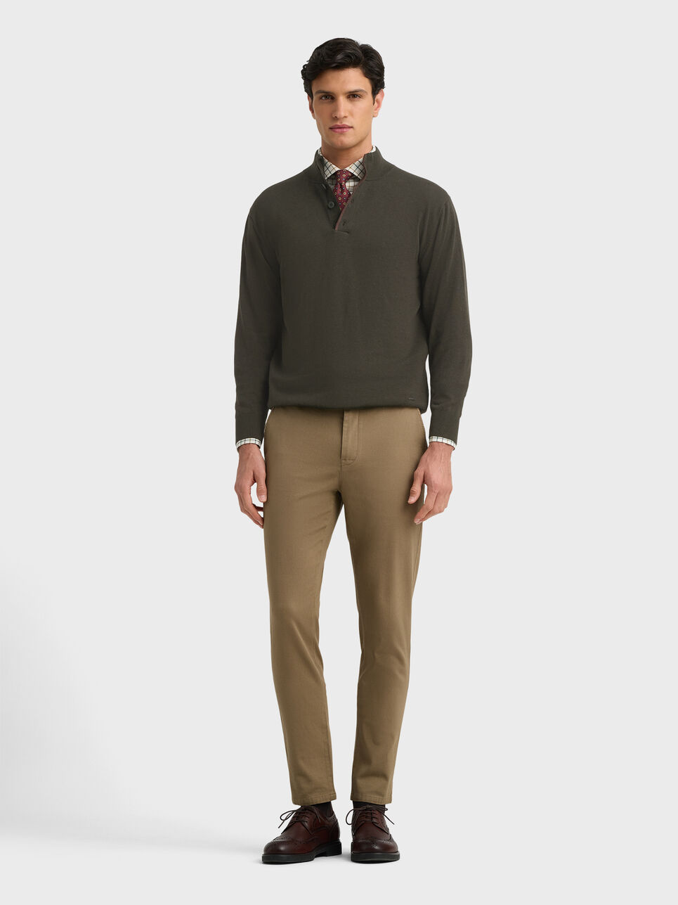 JERSEY BUTTON COLLAR