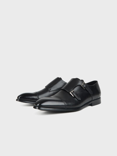 ZAPATOS DOBLE HEBILLA NEGRO