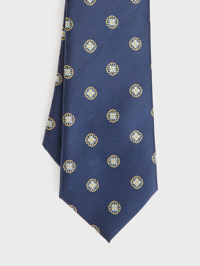 CORBATA JAQUARD MF AZUL MARINO