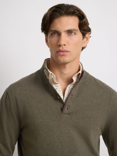 JERSEY BUTTON COLLAR