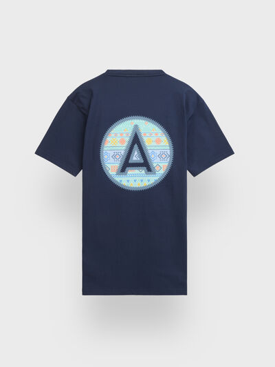 CAMISETA ETNICA AZUL MARINO