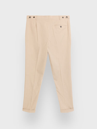 PANTALON DOPPIO PLAIN BEIGE