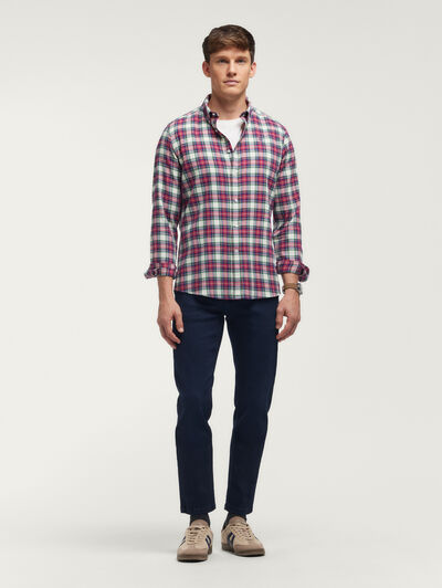CAMISA FLANNEL TARTAN ROJO