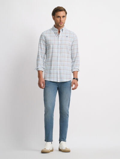 CAMISA FLANNEL CHECKS BURDEOS