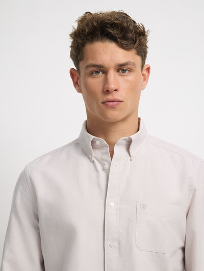 CAMISA OXFORD POCKET BEIGE