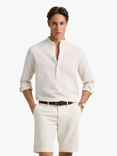 POLERA LINO C.MAO BEIGE