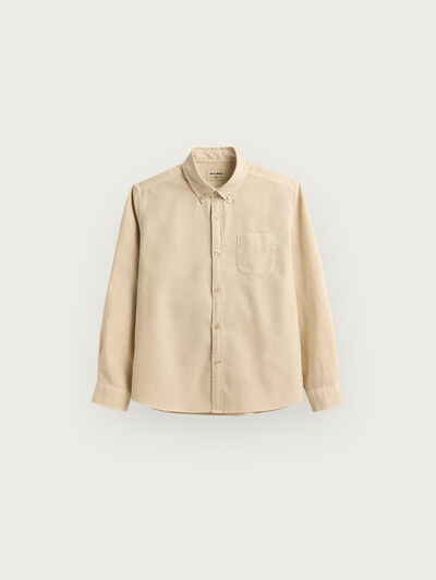 CAMISA OXFORD DYE KIDS BEIGE