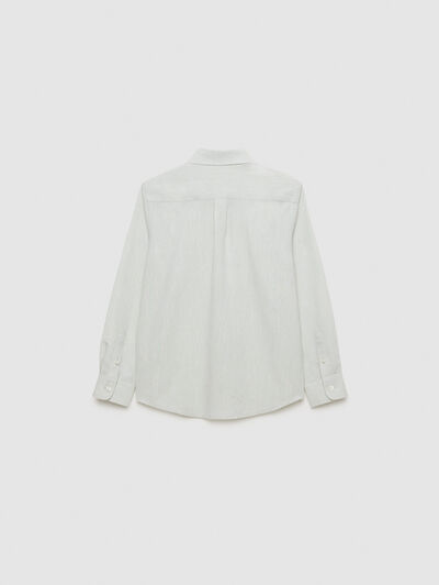 CAMISA LINO C. BOTON KIDS VERDE