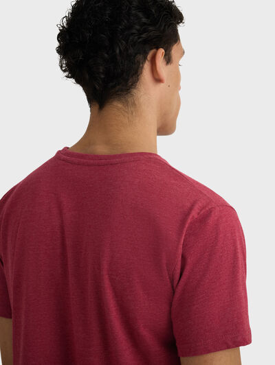 CAMISETA MELANGE BURDEOS