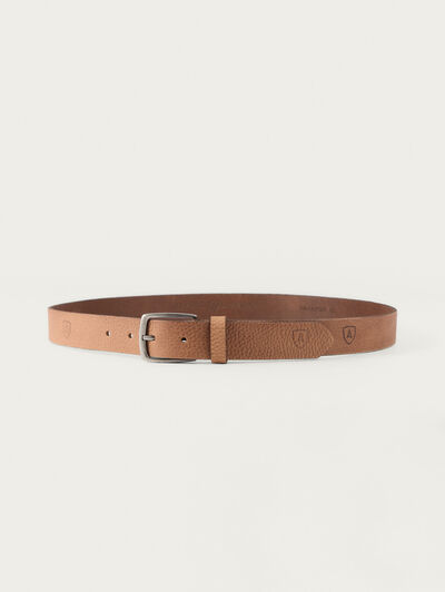 CINTURON LOGO PIEL CAMEL