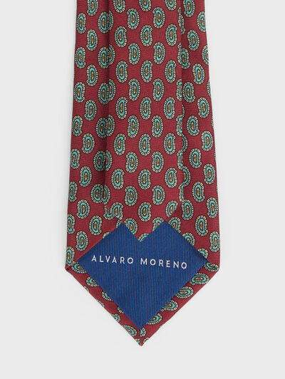 CORBATA PRINTED BURDEOS