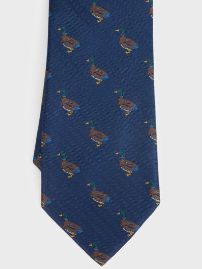 CORBATA PRINTED AZUL MARINO