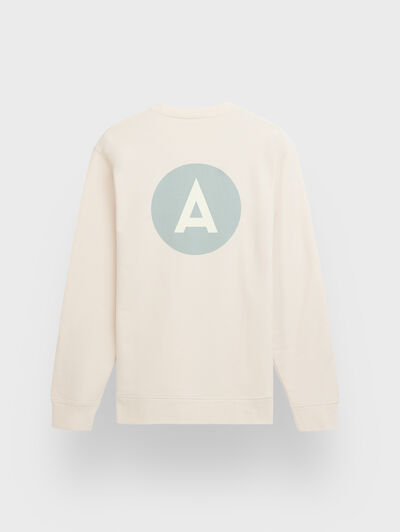 SUDADERA LOGO BEIGE