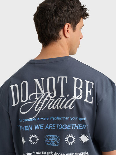 CAMISETA AFRAID AZUL MARINO