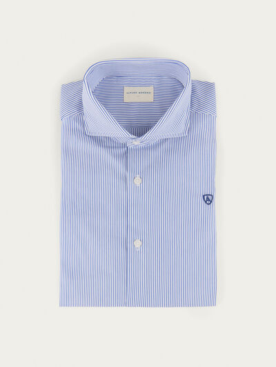 CAMISA COMFORT RAYAS AZUL