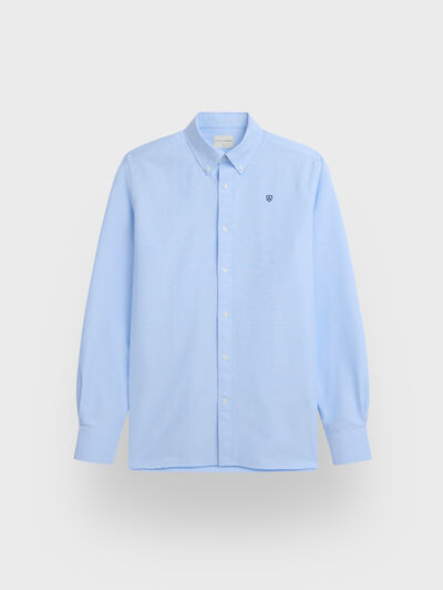 CAMISA OXFORD SOLID CELESTE