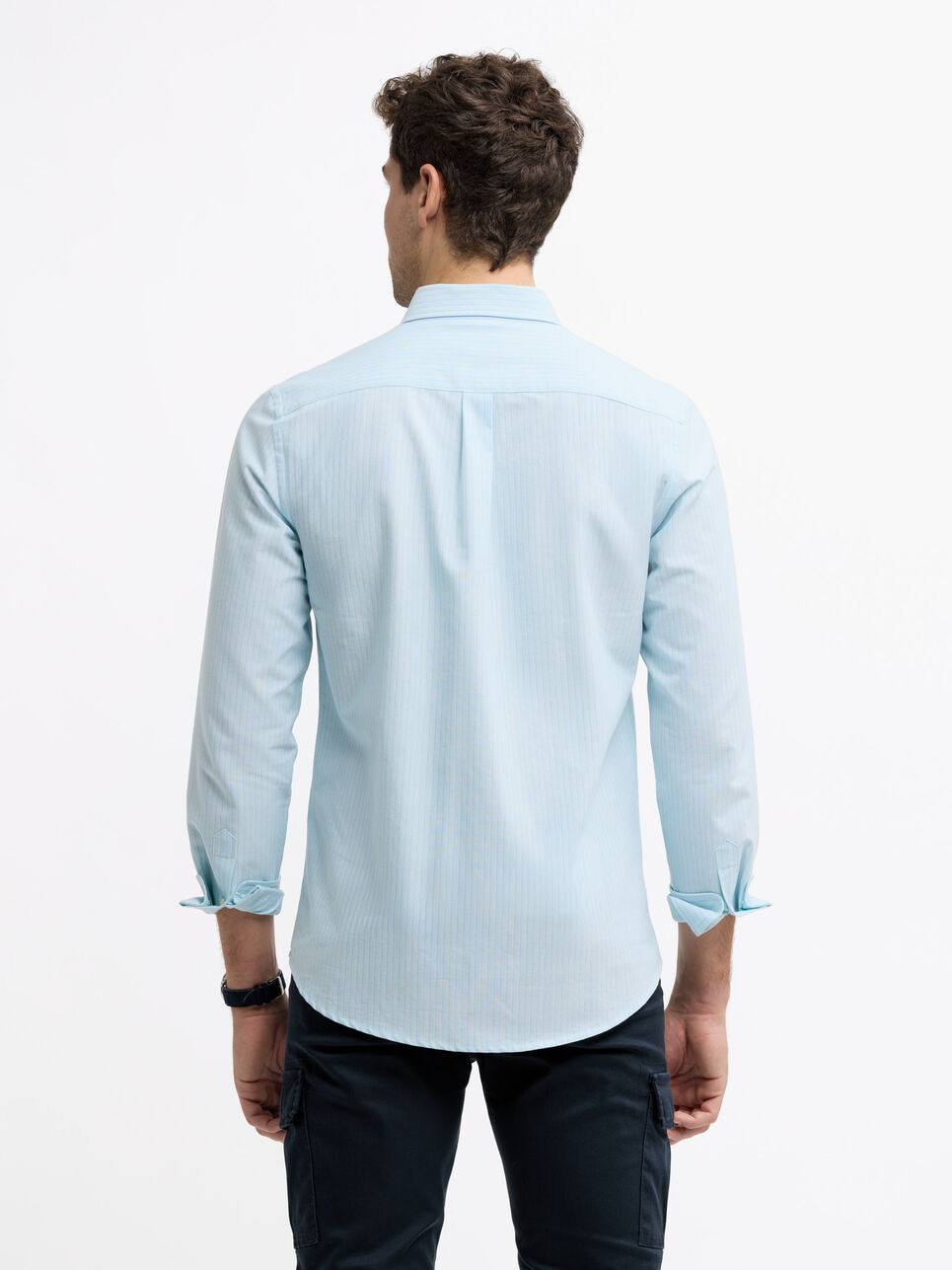 CAMISA PIN POINT RAYAS