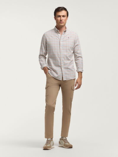 CAMISA FLANNEL CHECKS BURDEOS
