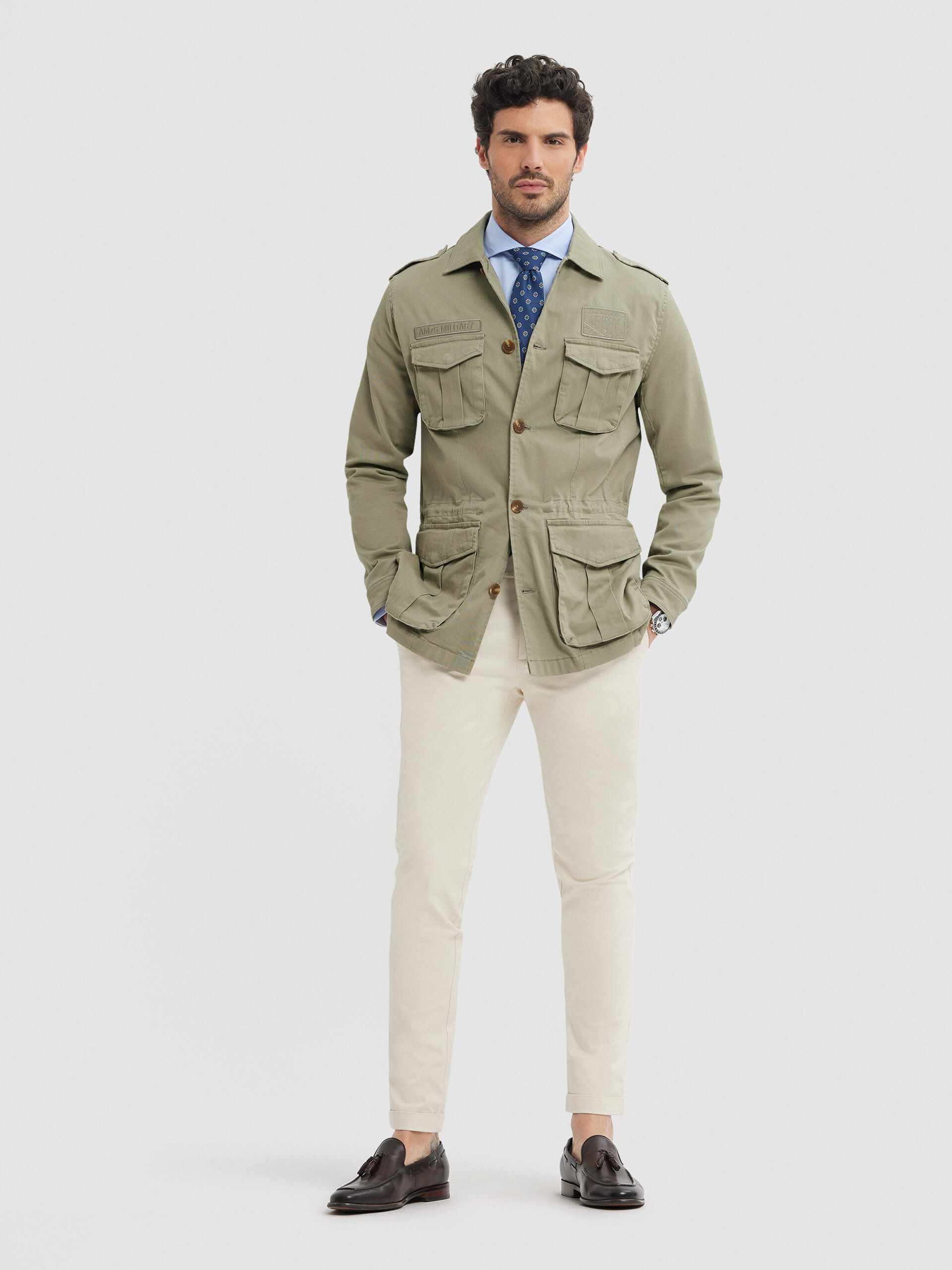 Sahariana militar hombre new arrivals