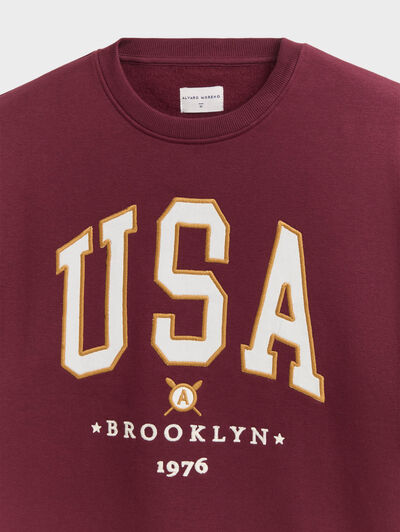 SUDADERA BROOKLYN BURDEOS
