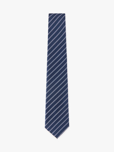 CORBATA JACQUARD MF AZUL MARINO