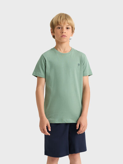 CAMISETA BASICA KIDS VERDE