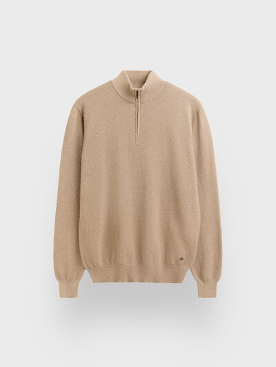 JERSEY CREMALLERA BEIGE