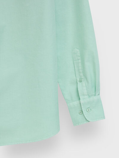 POLERA OXFORD DYE VERDE AGUA