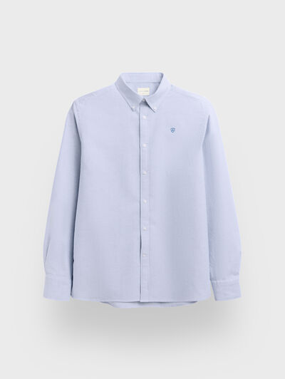 CAMISA OXFORD MIL RAYAS AZUL