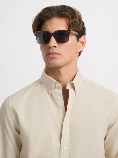 CAMISA OXFORD DYE BEIGE