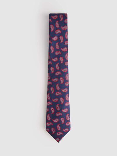 CORBATA JACQUARD MF AZUL MARINO