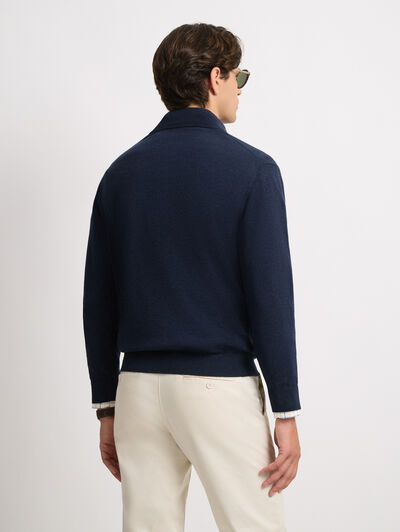 JERSEY BUTTON COLLAR AZUL