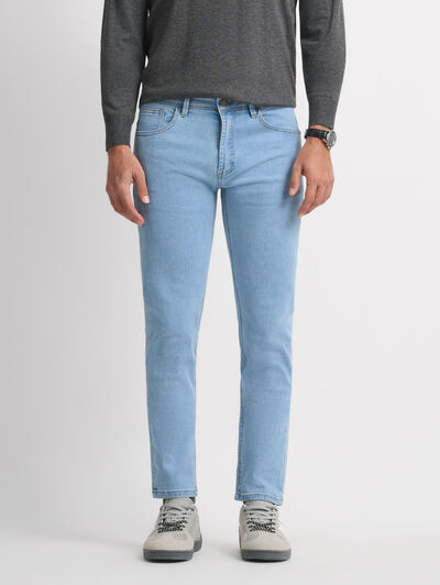 DENIM SLIM BASICO CELESTE
