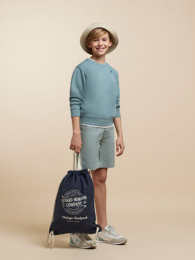 SUDADERA BASICA KIDS AZUL